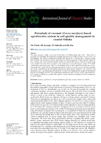 Potentials of Coconut (Cocos Nucifera) Based Agroforestry System in Soil