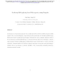 Predicting RNA Splicing from DNA Sequence Using Pangolin