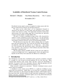 Scalability of Distributed Version Control Systems Michael J. Murphy