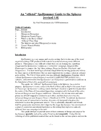 An "Official" Spelljammer Guide to the Spheres [Revised 1.0]