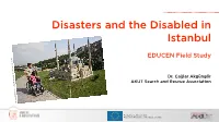 Disasters and the Disabled in Istanbul
