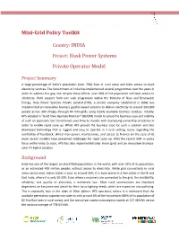 Husk Power Systems Private Operator