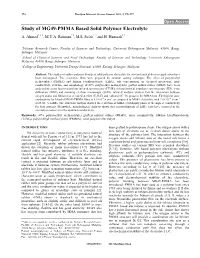 Study of MG49-PMMA Based Solid Polymer Electrolyte A