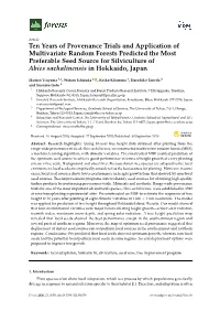 Ten Years of Provenance Trials and Application of Multivariate Random Forests Predicted the Most Preferable Seed Source for Silv
