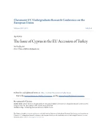 The Issue of Cyprus in the EU Accession of Turkey