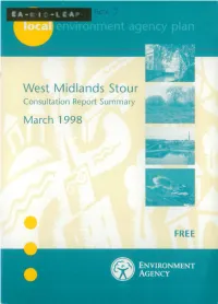West Midlands Stour Consultation Report Summary