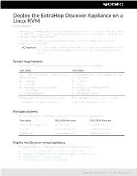 Deploy the Extrahop Discover Appliance on a Linux KVM Published: 2020-02-23