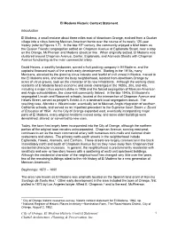 El Modena Historic Context Statement