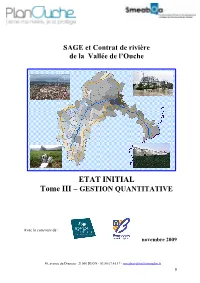 ETAT INITIAL Tome III – GESTION QUANTITATIVE