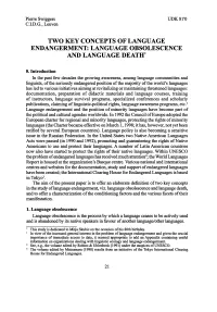 Language Obsolescence and Language Death*