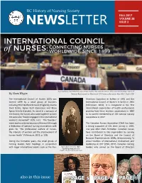 Of NURSES: WORLDWIDE SINCE 1899