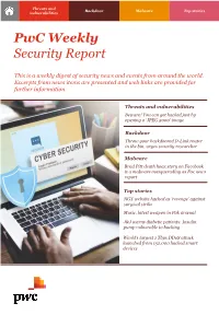 Pwc Weekly Security Report