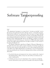 Software Tamperproofing