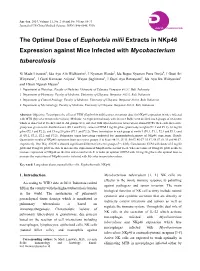 The Optimal Dose of Euphorbia Milii Extracts in Nkp46 Expression Against Mice Infected with Mycobacterium Tuberculosis