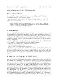 Towards Uniform T-Duality Rules