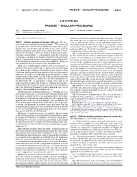Chapter 868 Probate — Ancillary Procedures