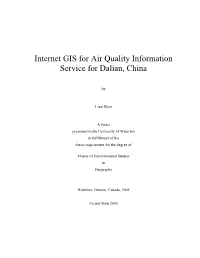 Internet GIS for Air Quality Information Service for Dalian, China