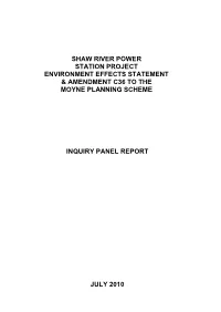 Shaw River Power Station Project Environment Effects Statement & Amendment C36 to the Moyne Planning Scheme