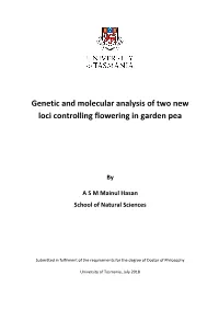 Genetic and Molecular Analysis of Two New Loci Controlling Flowering in Garden Pea