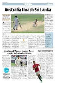 Smith and Warner to Play 'Huge' Part in Ashes Series