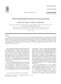 Chiral Extrapolations and Exotic Meson Spectrum