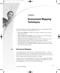Environment Mapping Techniques