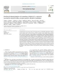 SAGE-217), a Selective Neuroactive Steroid GABAA Receptor Positive Allosteric Modulator