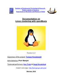 The Openmosix Resource Sharing Algorithms Are Designed to Respond On-Line to Variations in the Resource Usage Among the Nodes