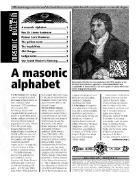 A Masonic a L P H a B