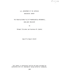 By Michael Fleischer and Constance M. Schafer Open-File Report 83