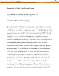 Conodonts in Ordovician Biostratigraphy