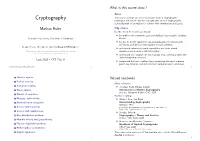 Cryptography