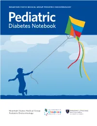 Diabetes Notebook TABLE of CONTENTS