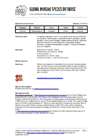 Epipremnum Pinnatum Global Invasive Species Database (GISD)