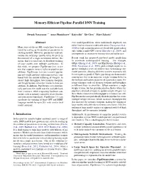 Memory-Efficient Pipeline-Parallel DNN Training