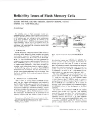 Reliability Issues of Flash Memory Cells