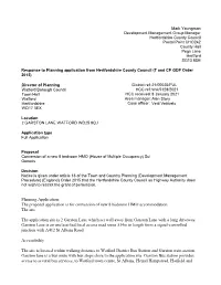The Proposal Application Is for Conversion of New 8 Bedroom HMO Accommodation