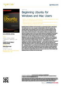 Beginning Ubuntu for Windows and Mac Users