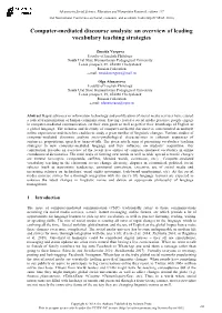 Computer-Mediated Discourse Analysis: an Overview of Leading Vocabulary Teaching Strategies