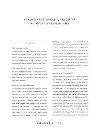 Frequently Asked Questions About Covered Bonds