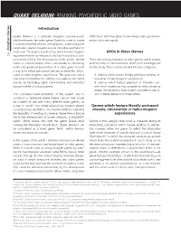 Introduction Ascs in Video Games Games Which