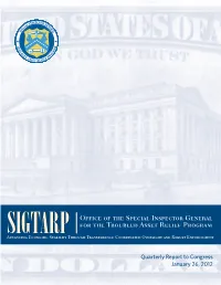 Office of the Special Inspector General for the Troubled Asset Relief Program