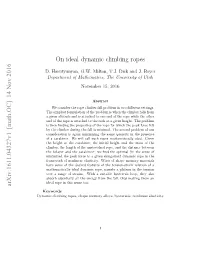 On Ideal Dynamic Climbing Ropes Arxiv:1611.04327V1 [Math.OC]