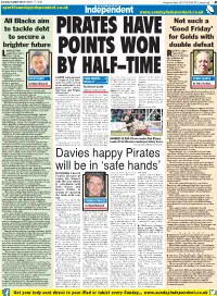 Pirates Have Points Won by Half-Time