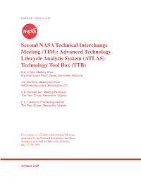 Second NASA Technical Interchange Meeting (TIM): Advanced Technology Lifecycle Analysis System (ATLAS) Technology Tool Box (TTB) D.A