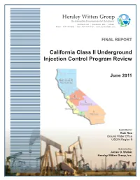 California Class II Underground Injection Control Program Review