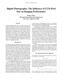 Digital Photography: the Influence of CCD Pixel-Size on Imaging