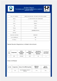 E-MONITORING PORTAL : Student Report