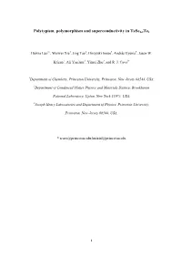 Polytypism, Polymorphism and Superconductivity in Tase2-Xtex