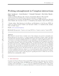 Probing Entanglement in Compton Interactions Arxiv:1910.05537V1
